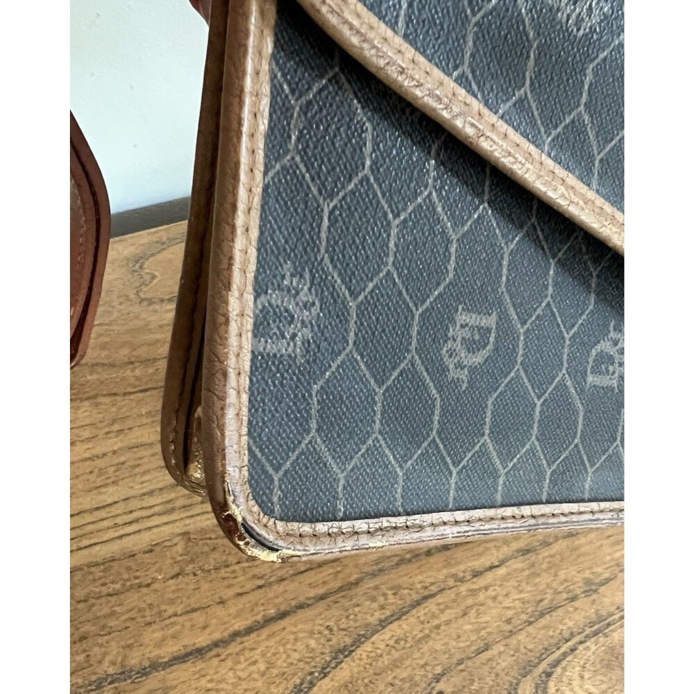 Vintage Rare Late 80’s Dior Honeycomb Double Sided Flap Wristlet 6 Pockets - Picture 4 of 15